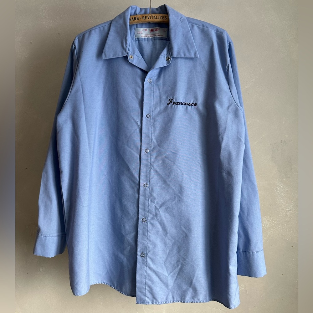 Vintage 80s 90s Red Kap  button up work shirt